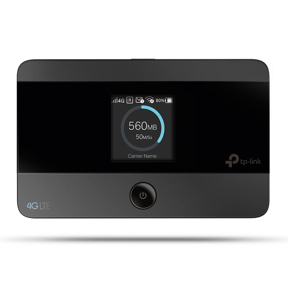 TP-Link M7350 Mobiler 4G LTE Hotspot – AC150, 2000mAh Akku, LCD, EU-SIM kompatibel, Schwarz