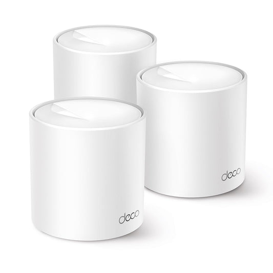 TP-Link Deco X1500 Mesh WLAN Set (3er-Pack) – Wi-Fi 6 AX1500 Dual-Band, 2x Gigabit LAN, umfassender Jugendschutz