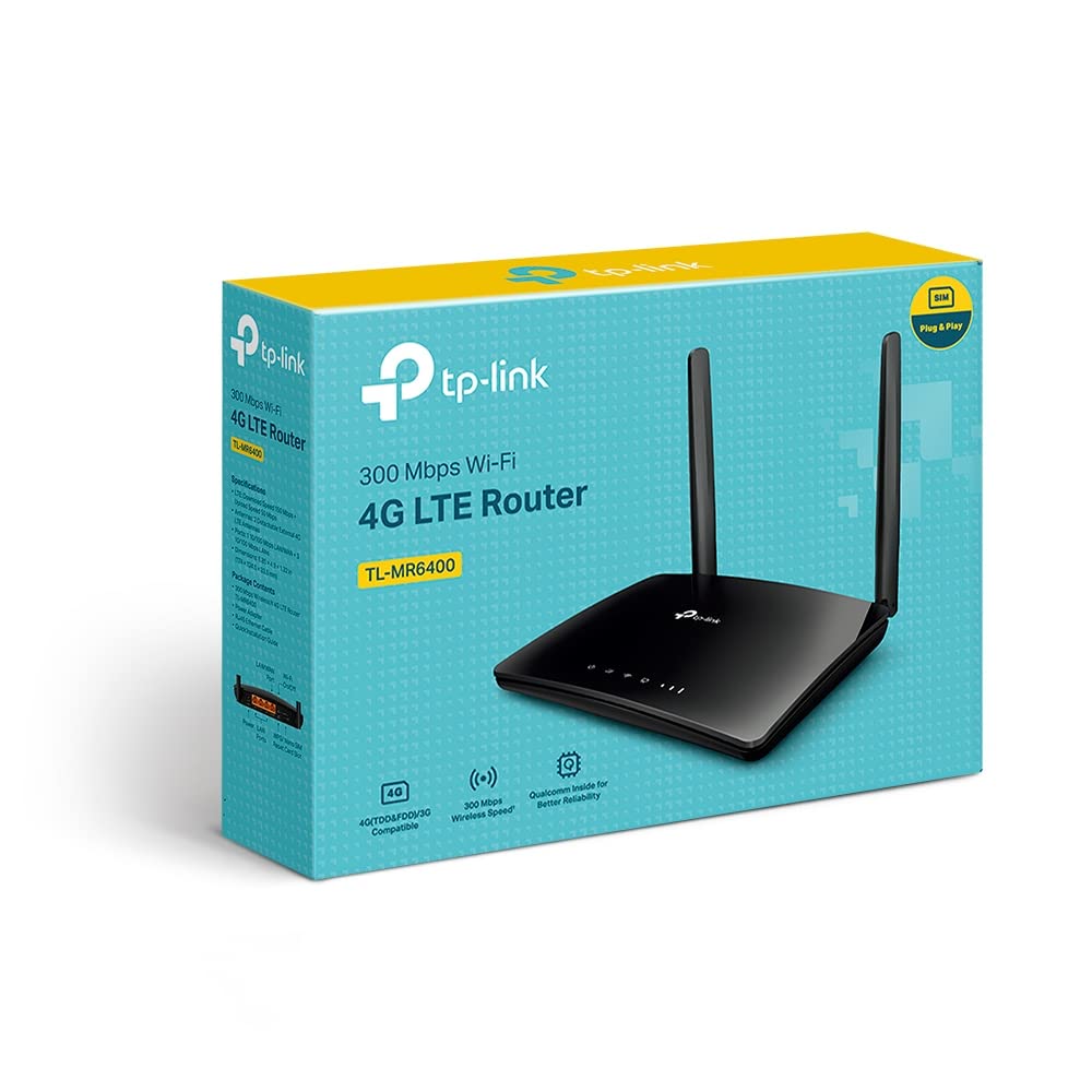 TP-Link TL-MR6400 4G LTE Router mit SIM-Karten-Slot, WLAN N300
