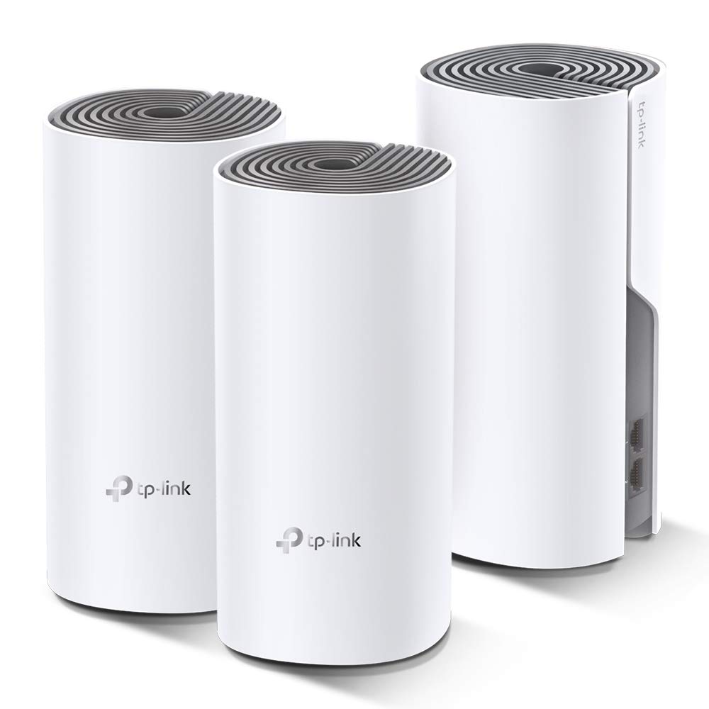 TP-Link Deco E4 Mesh WLAN Set (3er-Pack) – AC1200 Dual-Band, 6× 100 Mbit/s LAN, HomeCare & Kindersicherung