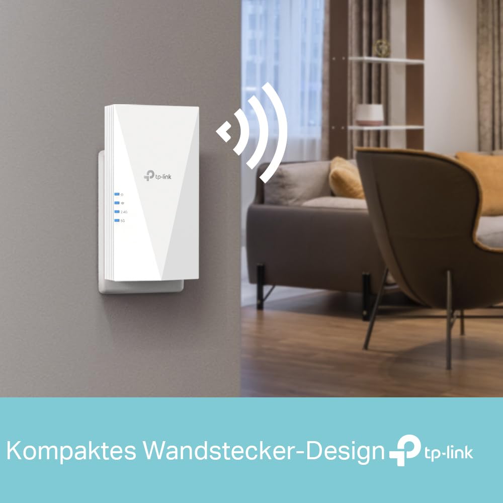 TP-Link RE500X AX1500 Wi-Fi 6 Range Extender – WLAN-Repeater mit Gigabit-LAN, 2,4/5 GHz, kompatibel mit allen Routern