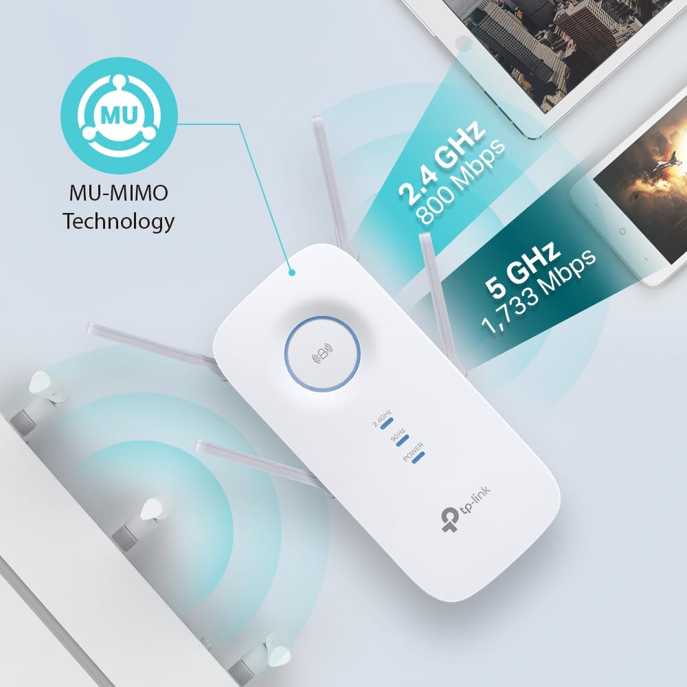 TP-Link RE655 WLAN Repeater AC2600 – Dual-Band, Gigabit, App-Steuerung