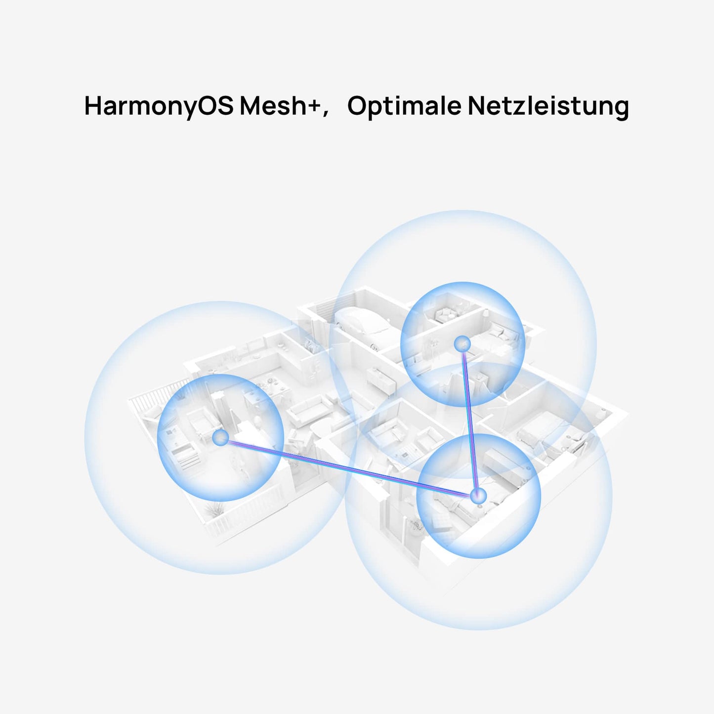 HUAWEI WiFi Mesh 3 – AX3000 Wi-Fi 6 Mesh Router, 3er-Pack, 400 m² Abdeckung, 9× Gigabit-Ports, HomeSec™ Sicherheit