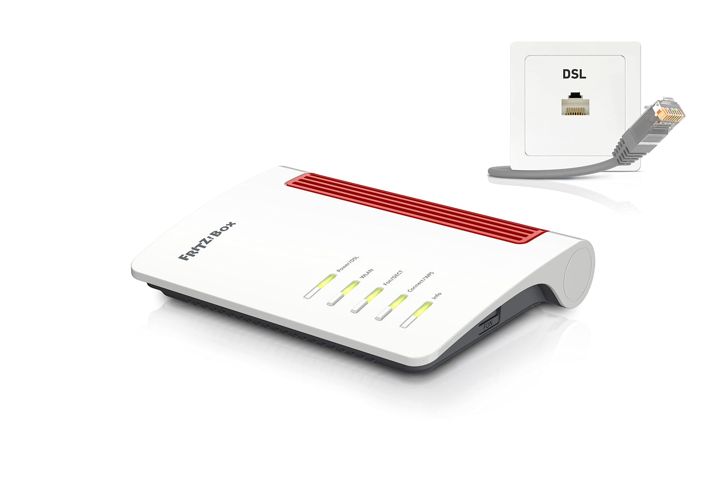 FRITZ!Box 7530 AX – Wi-Fi 6 DSL-Router mit Mesh, DECT-Basis & Media Server