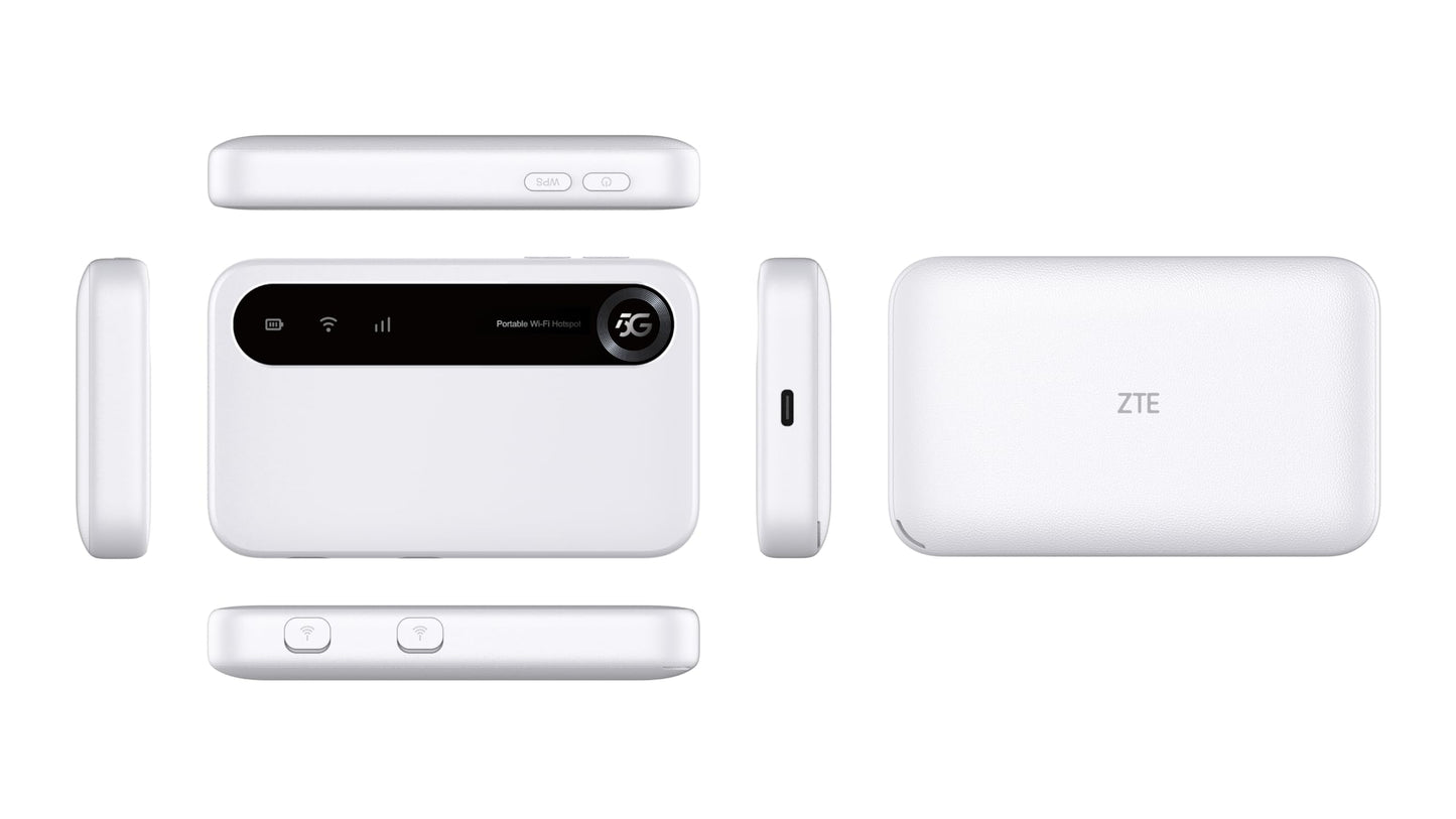 ZTE U50 Tragbarer 5G WiFi-Hotspot – AX1800 WiFi 6, 32 Geräte, 5G/4G+, Entsperrter SIM-Slot