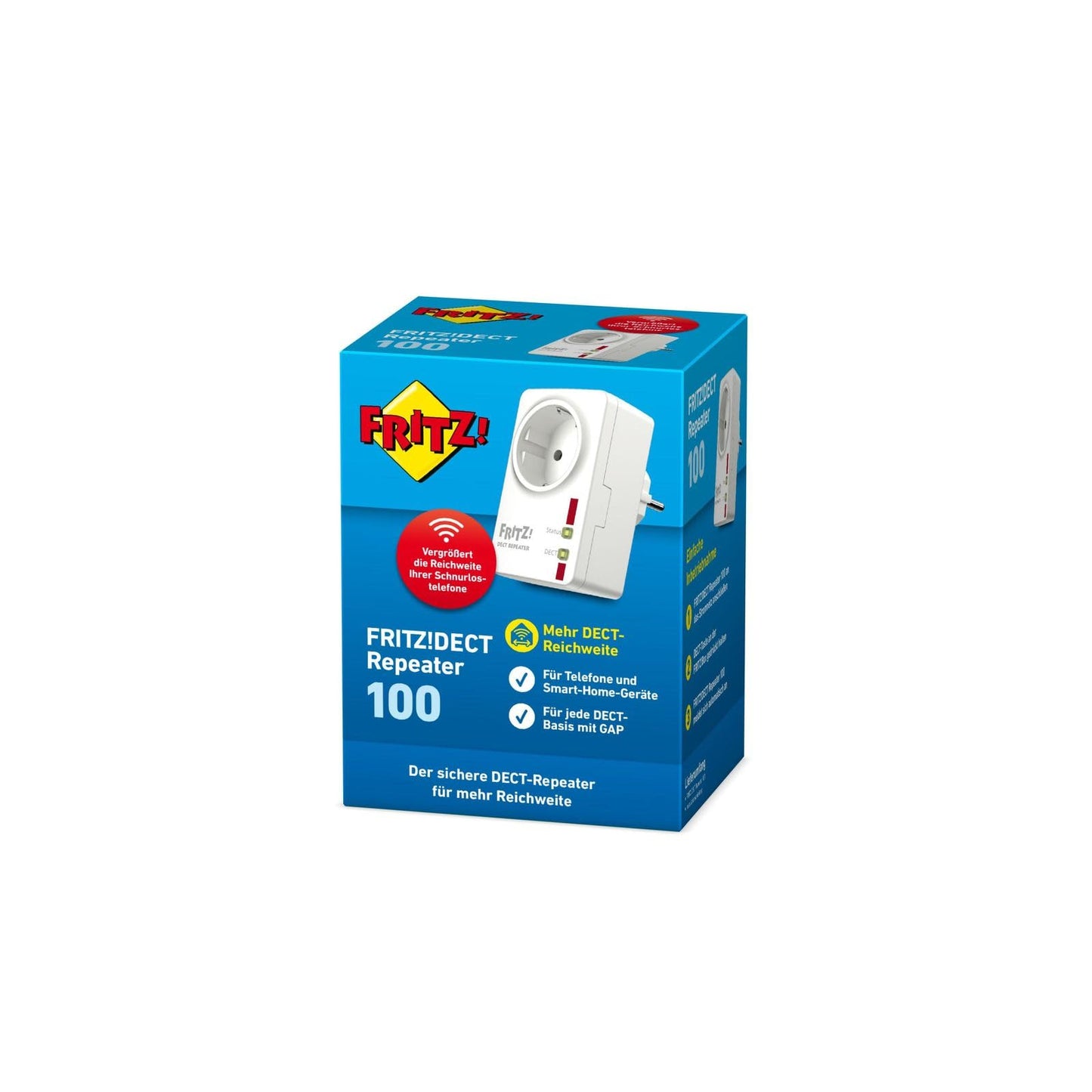 FRITZ!DECT Repeater 100 – DECT-Reichweitenverstärker für FRITZ!Box