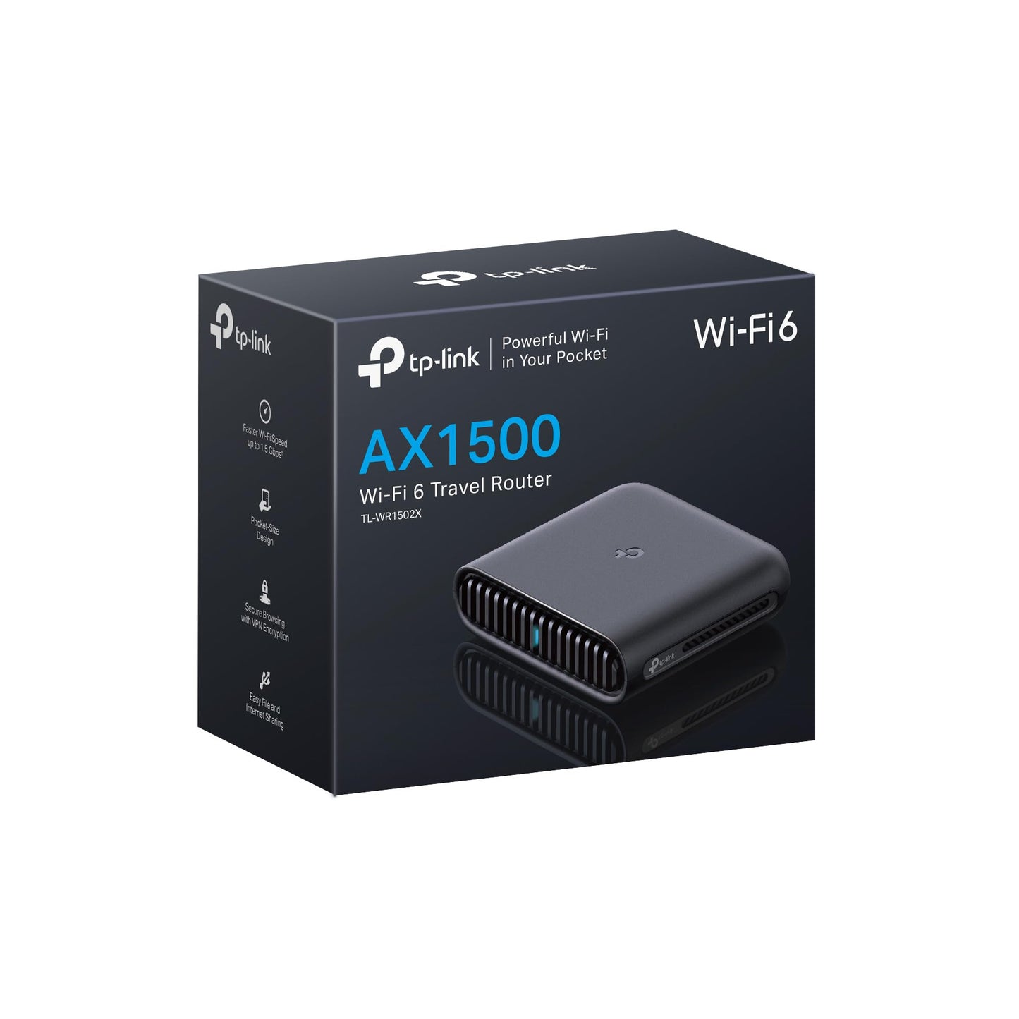 TP-Link TL-WR1502X AX1500 Wi-Fi 6 Reise-Router – Dual-Band, Gigabit, USB, VPN
