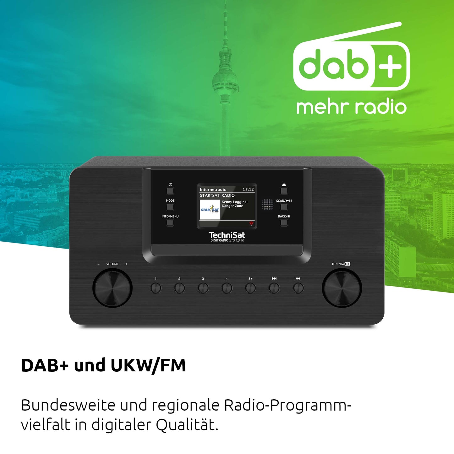 TechniSat DIGITRADIO 570 CD DAB+ Internetradio & AVM Fritz!Powerline 1260 Adapter
