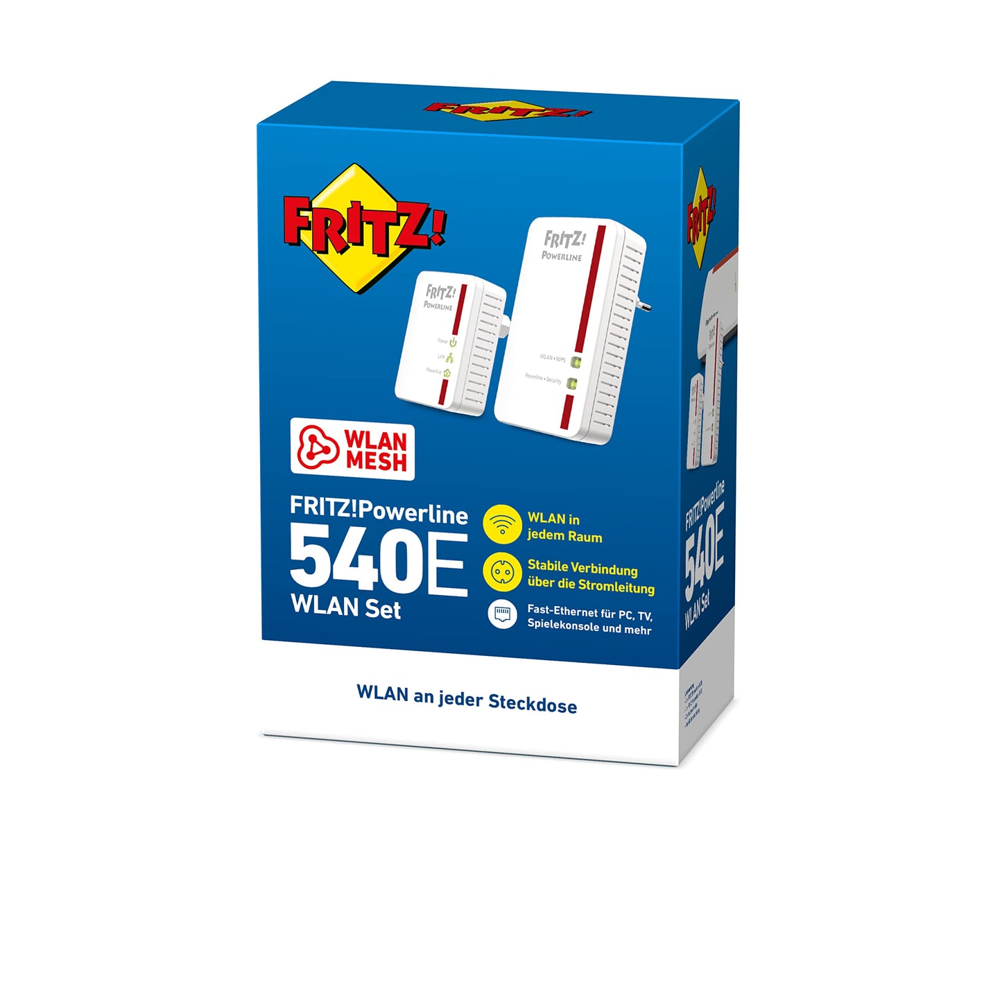 FRITZ!Powerline 540E/510E WLAN Set – 500 MBit/s, Gigabit-LAN