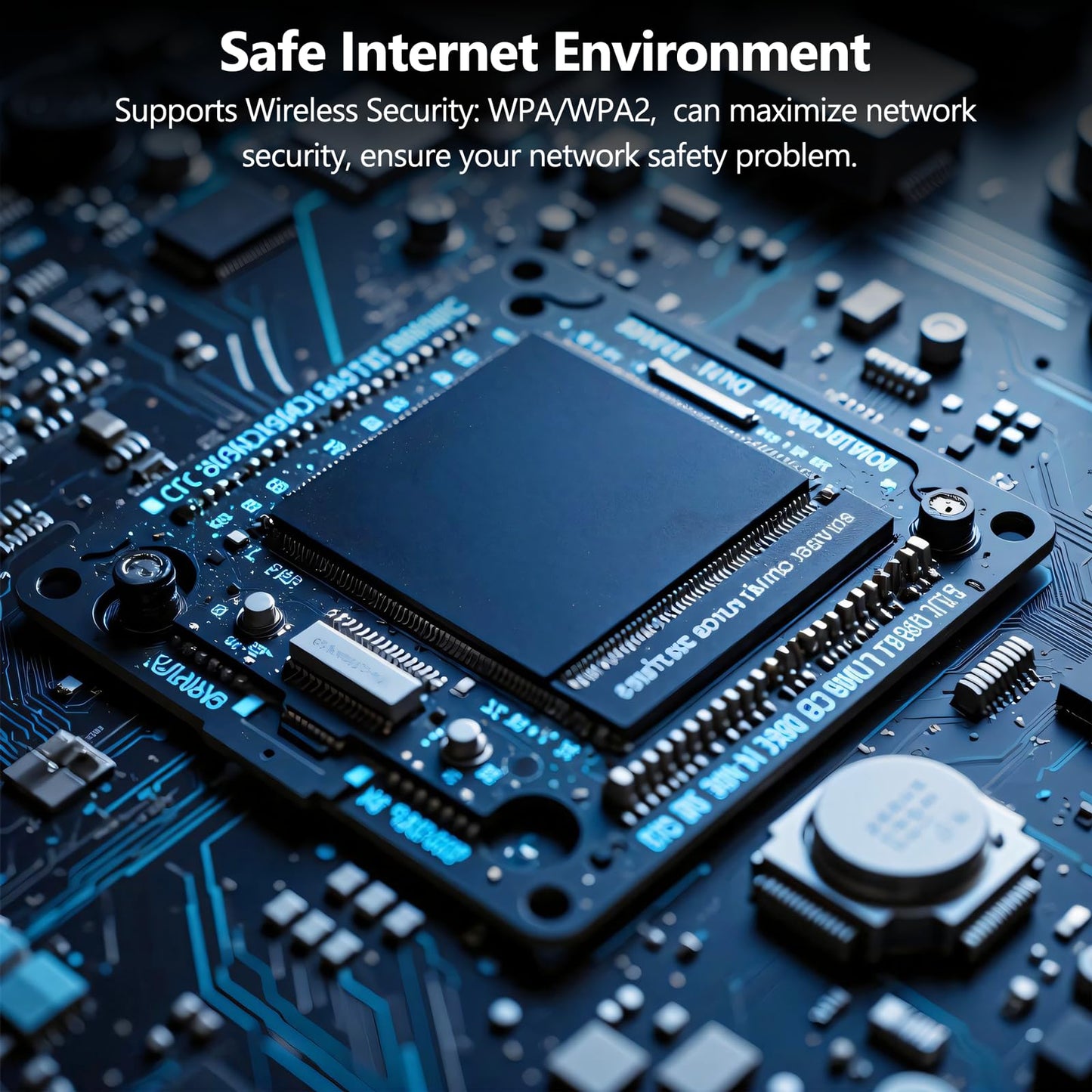 WiFi Extender Booster – WLAN Repeater bis 5000 sq.ft, AP-Modus, Ethernet-Port, 1-Tasten-Setup