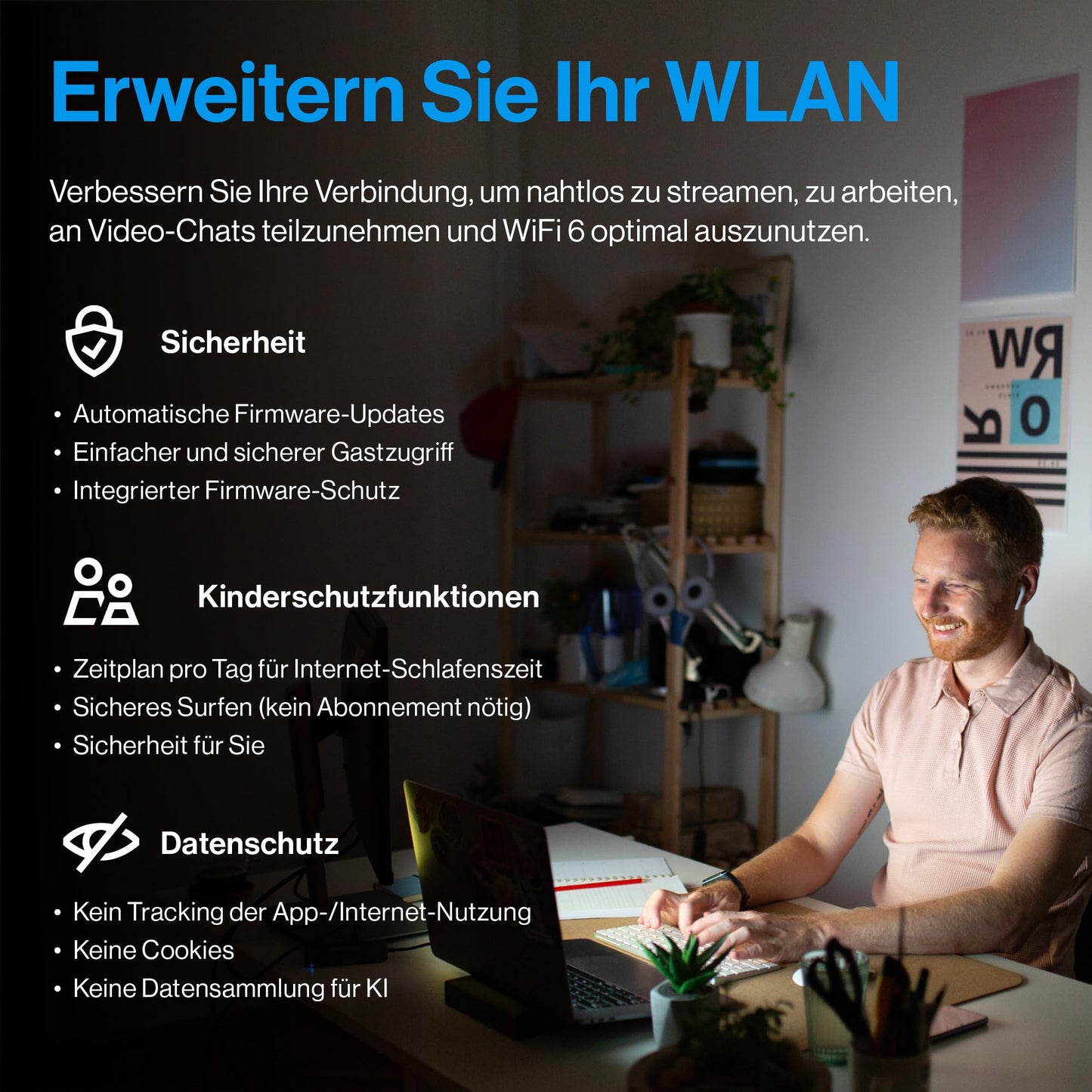 Linksys Velop Micro 6 Wi-Fi 6 Mesh-System – Dual-Band, bis 3 Gbit/s, 465 m² Abdeckung, 3er Pack