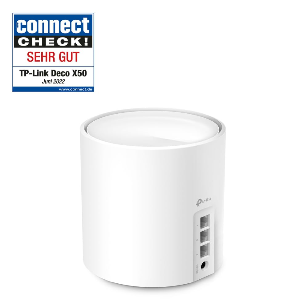 TP-Link Deco X50 Mesh WLAN Set (3er-Pack) – Wi-Fi 6 AX3000, 3× Gigabit LAN, Kindersicherung, erweiterbar