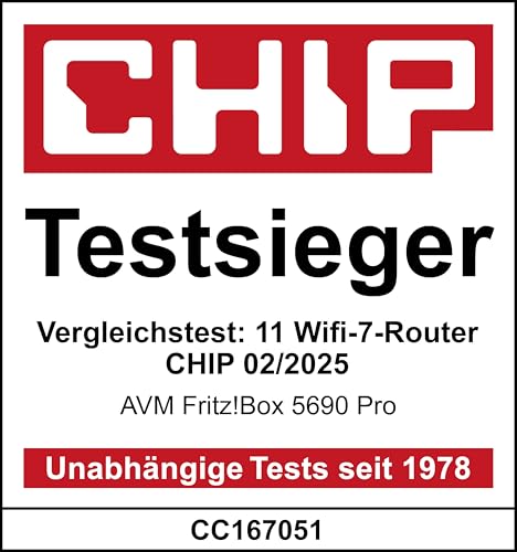 FRITZ!Box 5690 Pro – Wi-Fi 7 Premium DSL- & Glasfaser-Router mit Mesh, DECT-Basis & Triband