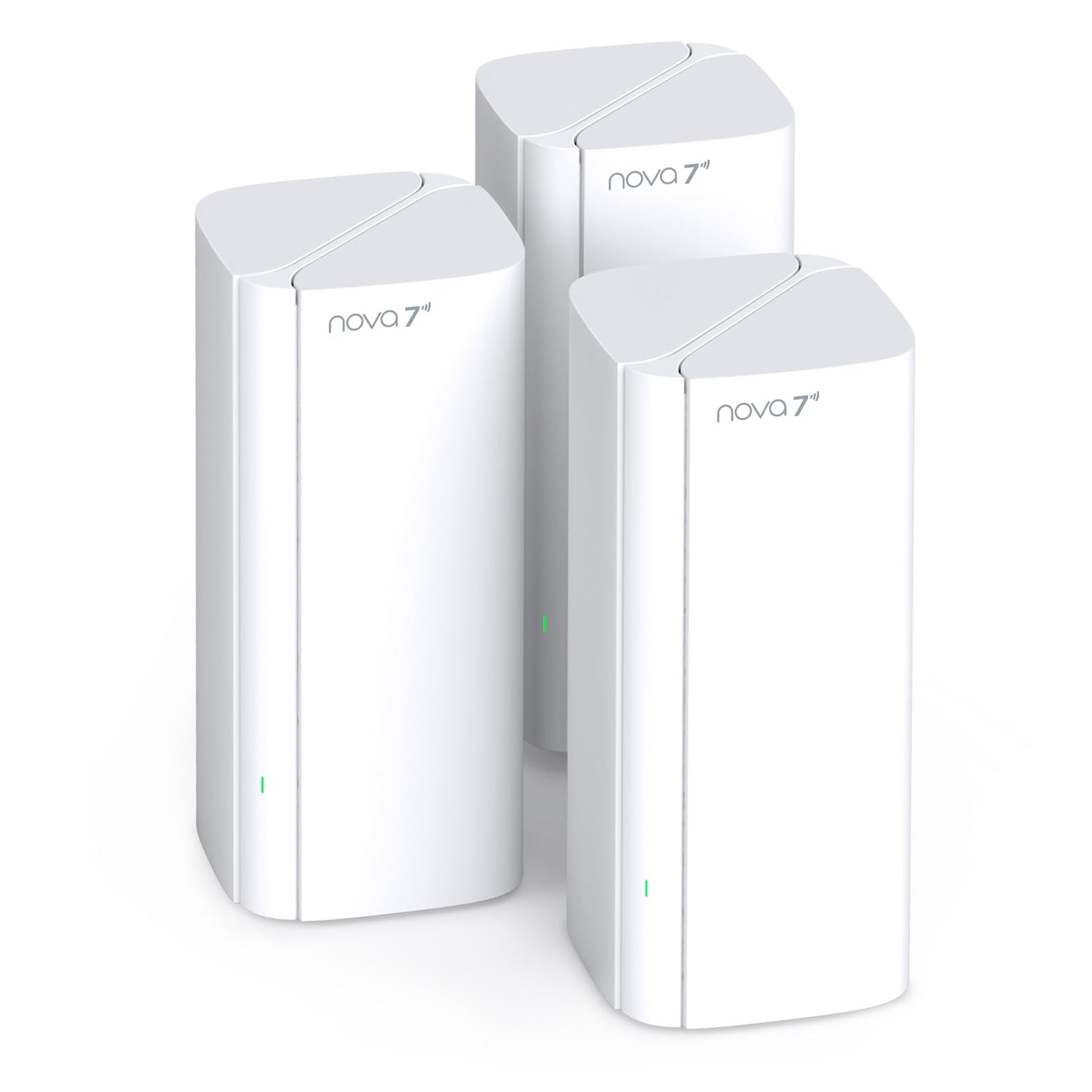 Tenda Nova ME3 Pro Wi-Fi 7 Mesh System (BE3600 Dualband 2882Mbit/s 5GHz, 688Mbit/s 2,4GHz) 3X Gigabit-Ports pro Einheit, NFC, 4K-QAM, WPA3, empfohlen für Häuser mit 3-4 Schlafzimmern, 3er-Pack