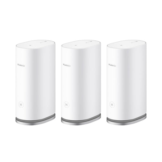 HUAWEI WiFi Mesh 3 – AX3000 Wi-Fi 6 Mesh Router, 3er-Pack, 400 m² Abdeckung, 9× Gigabit-Ports, HomeSec™ Sicherheit
