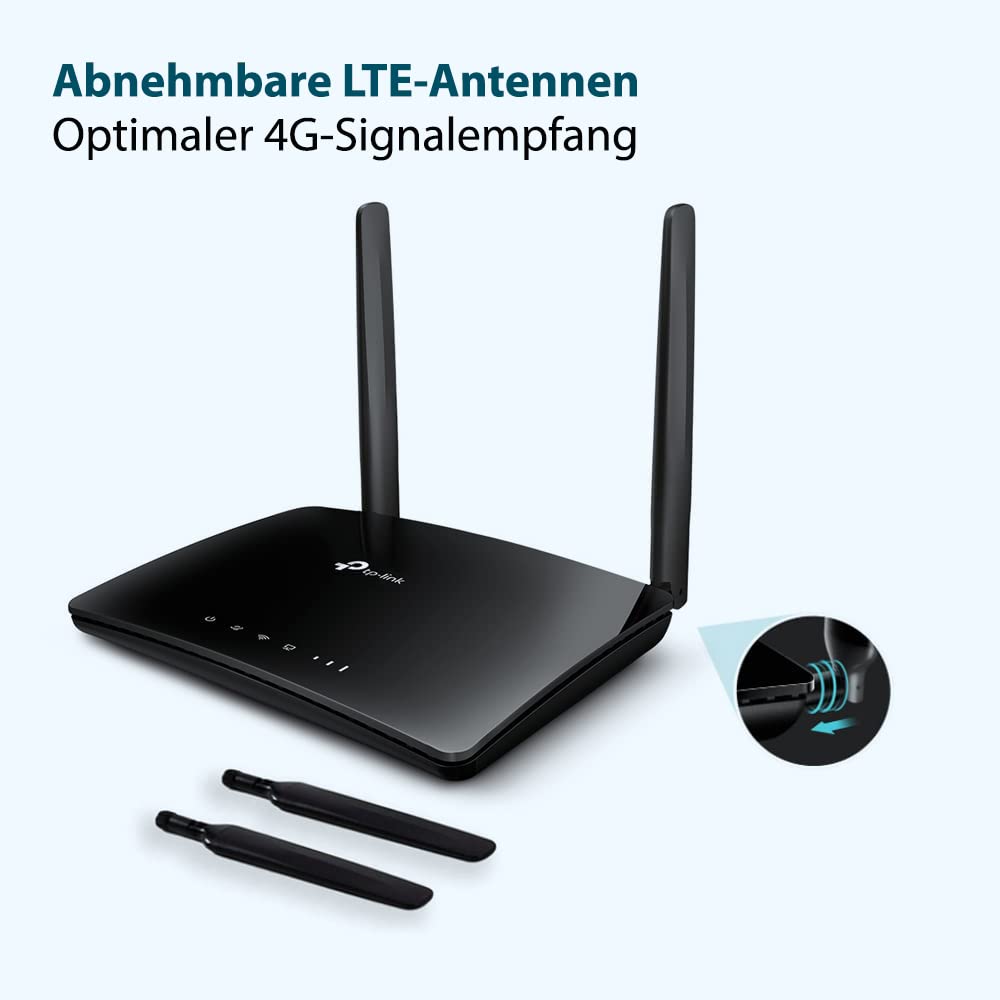 TP-Link TL-MR6400 4G LTE Router mit SIM-Karten-Slot, WLAN N300