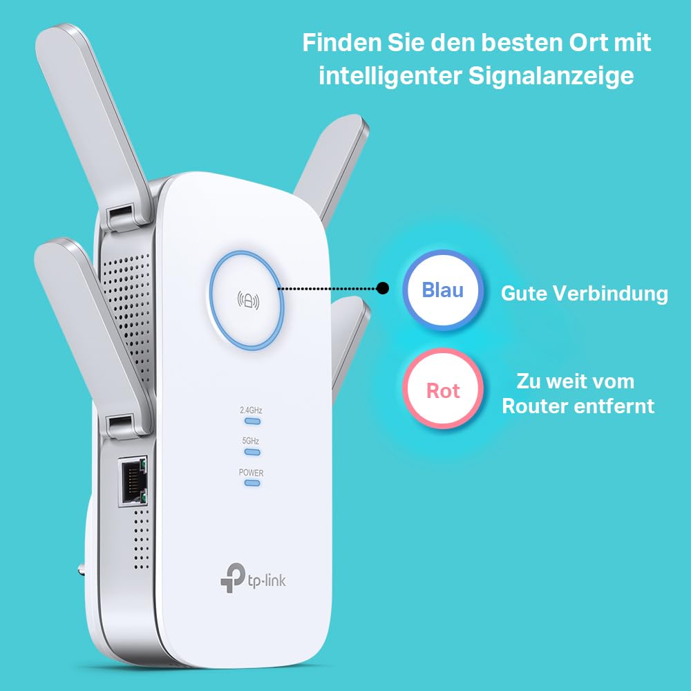 TP-Link RE655 WLAN Repeater AC2600 – Dual-Band, Gigabit, App-Steuerung