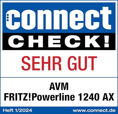FRITZ!Powerline 1240 AX – Gigabit-Powerline mit Wi‑Fi 6, WLAN-Access Point