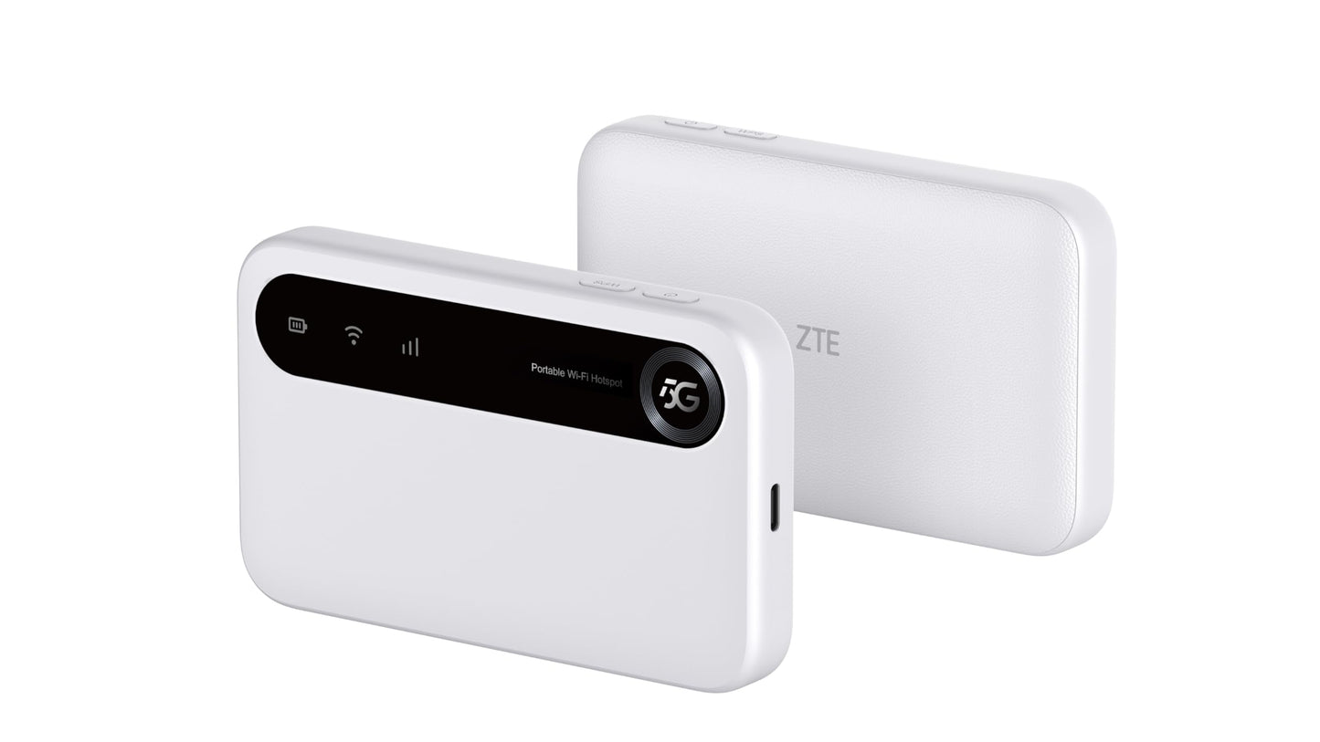ZTE U50 Tragbarer 5G WiFi-Hotspot – AX1800 WiFi 6, 32 Geräte, 5G/4G+, Entsperrter SIM-Slot