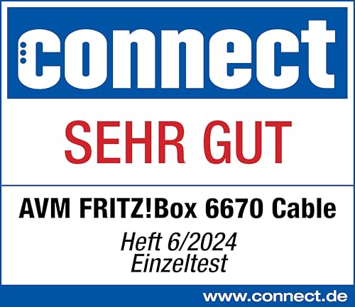 FRITZ!Box 6670 Cable – WiFi 7 Router mit DOCSIS 3.1, Zigbee Smart Home & 2,5-Gigabit-LAN