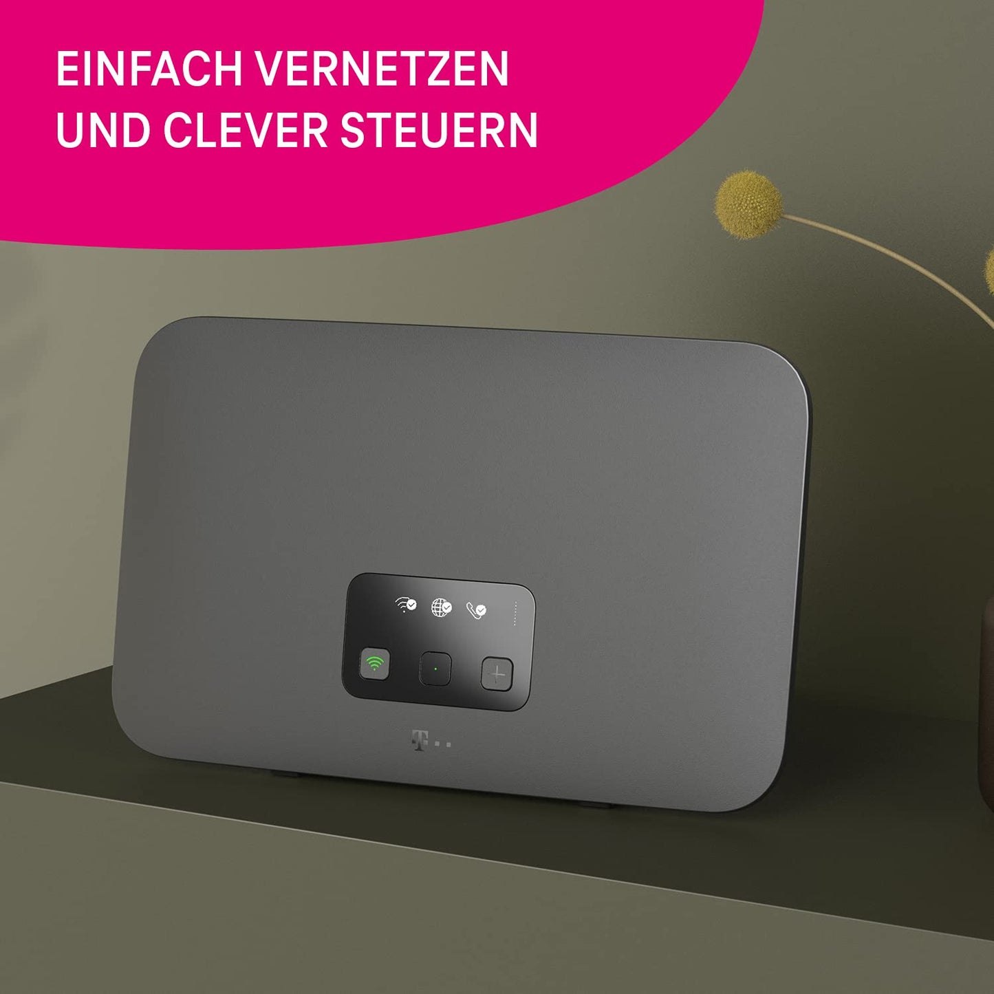 Telekom Speedport Smart 4 Router – Wi-Fi 6, 6000 Mbit/s, Mesh & SmartHome, DECT-Basis