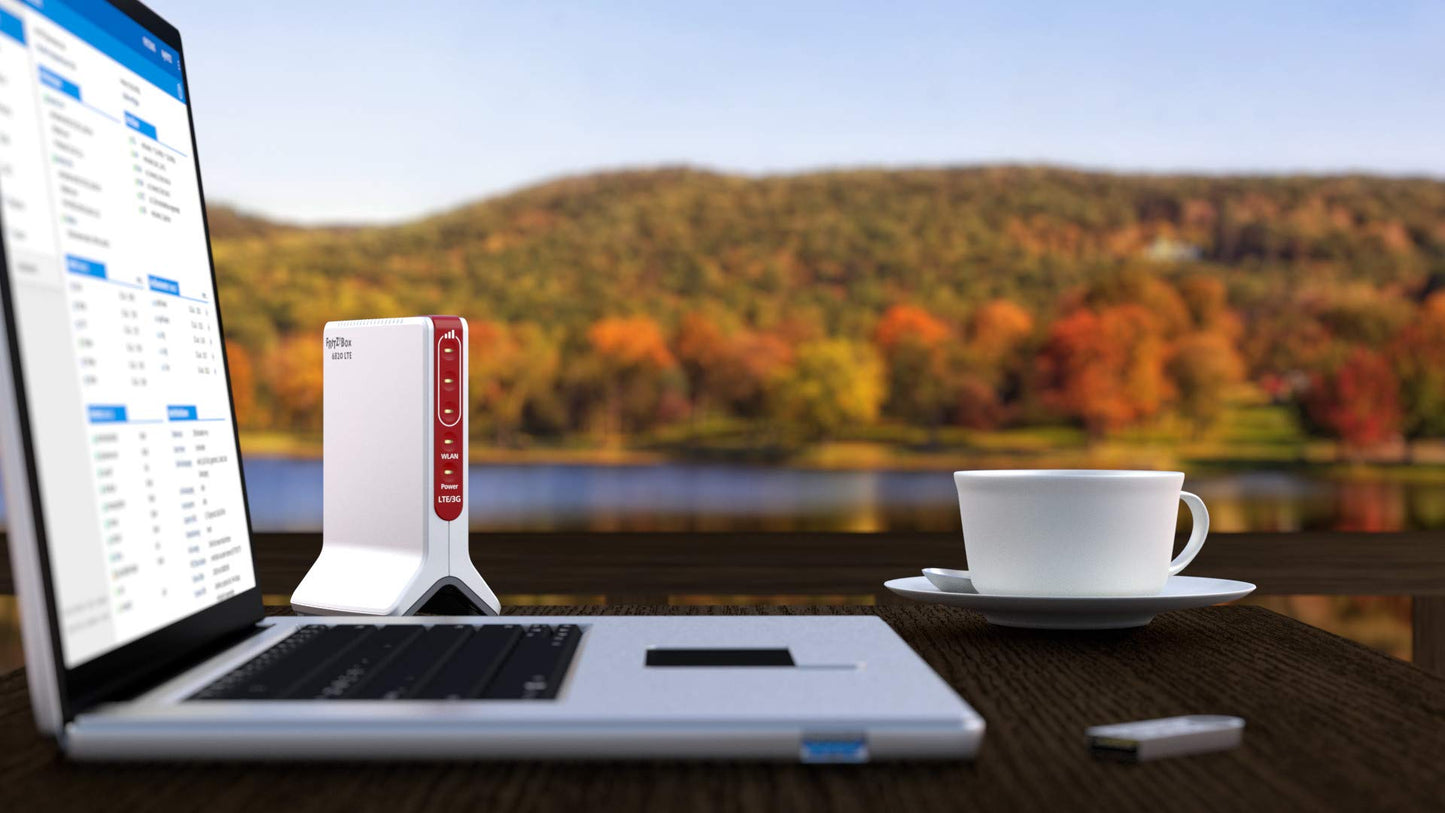 FRITZ!Box 6820 LTE Router – 4G/3G, WLAN N bis 450 MBit/s, 1x Gigabit-LAN