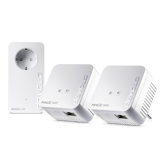 devolo Magic 1 WiFi mini Multiroom Kit – WLAN Powerline Adapter 1× LAN, 1.200 Mbit/s, Weiß