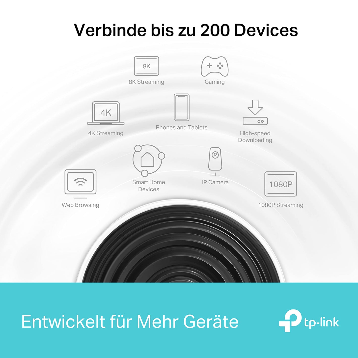 TP-Link Deco XE75 Wi-Fi 6E Mesh WLAN Set – 3er Pack, Tri-Band AXE5400, 3× Gigabit-Ports, WPA3, Kindersicherung