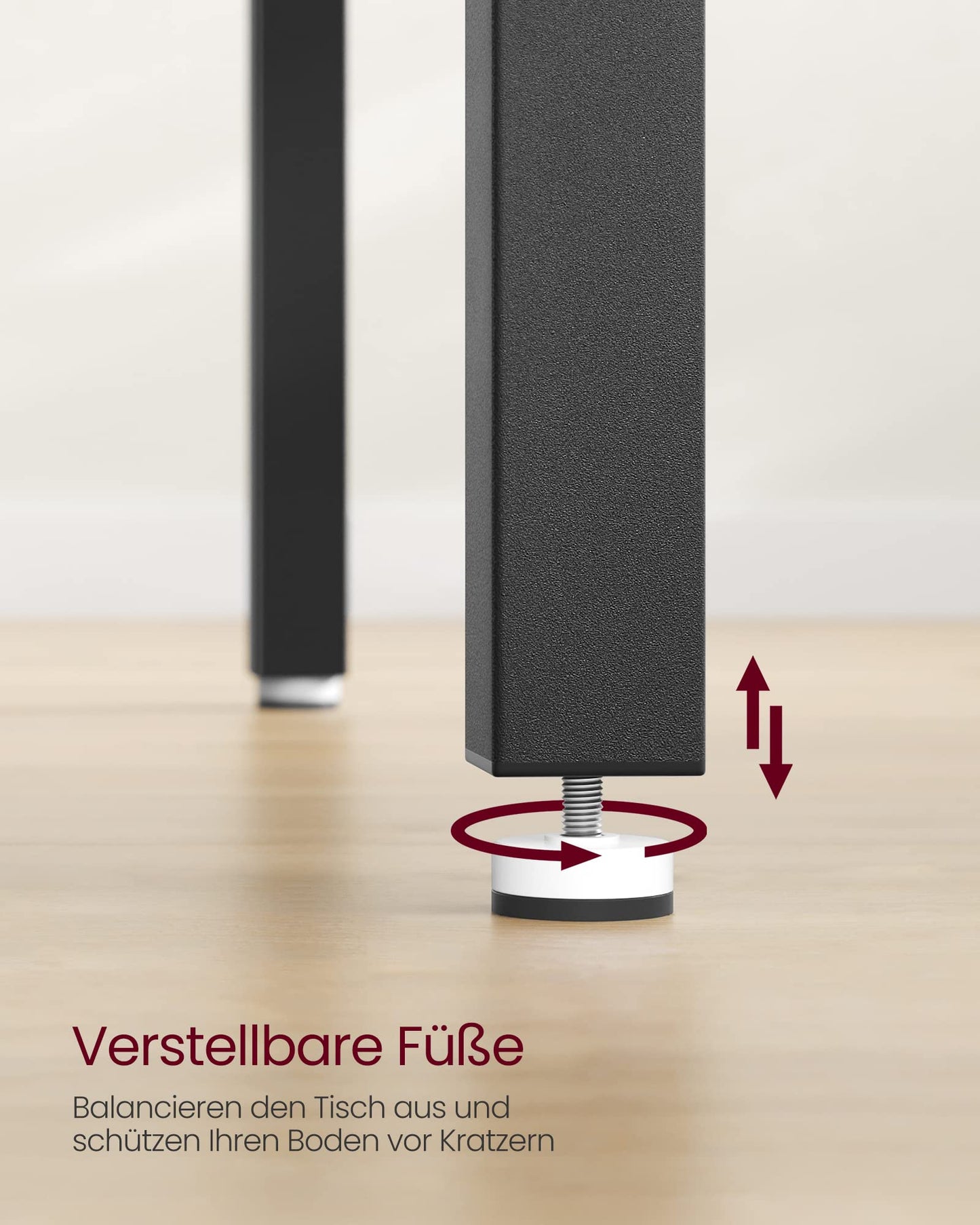 VASAGLE Esstisch 110x70 cm – Küchentisch für 4 Personen, Industrie-Design, Vintagebraun & Mattschwarz