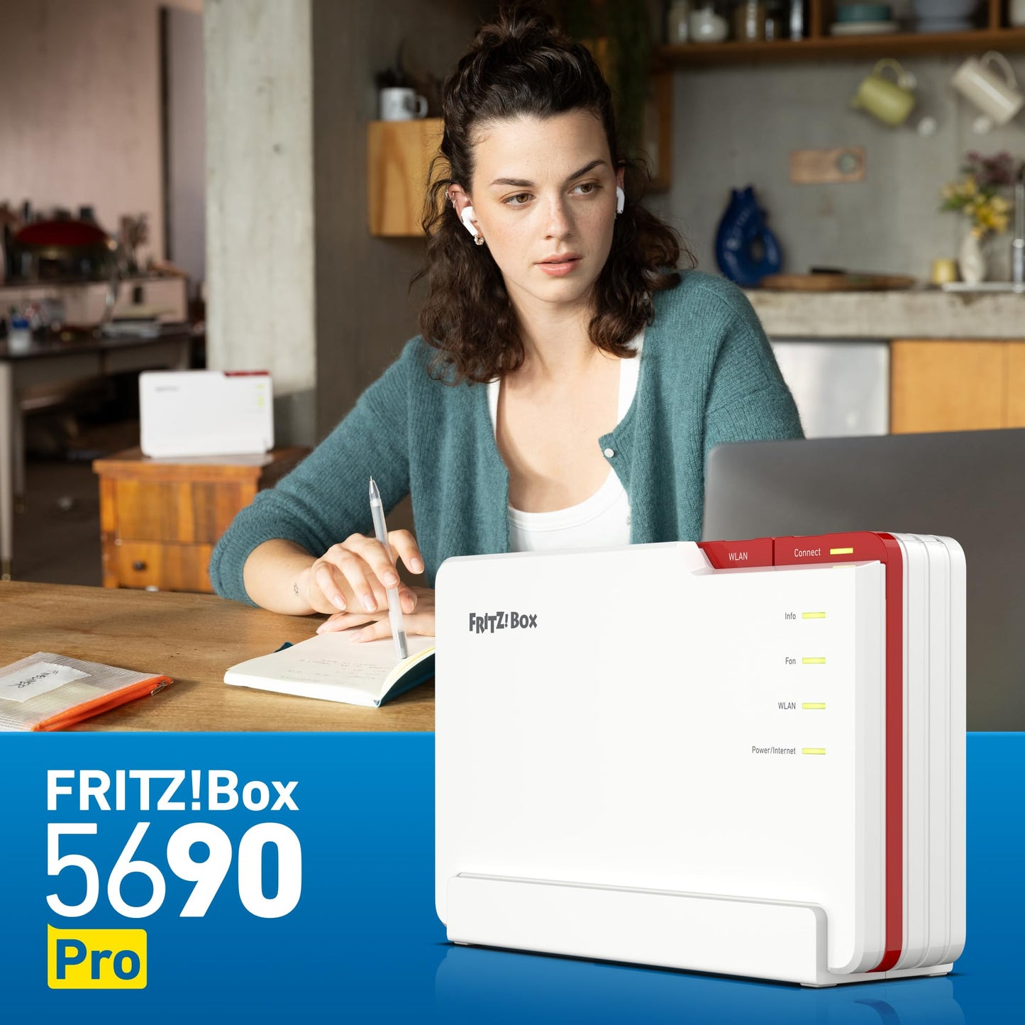 FRITZ!Box 5690 Pro – Wi-Fi 7 Premium DSL- & Glasfaser-Router mit Mesh, DECT-Basis & Triband