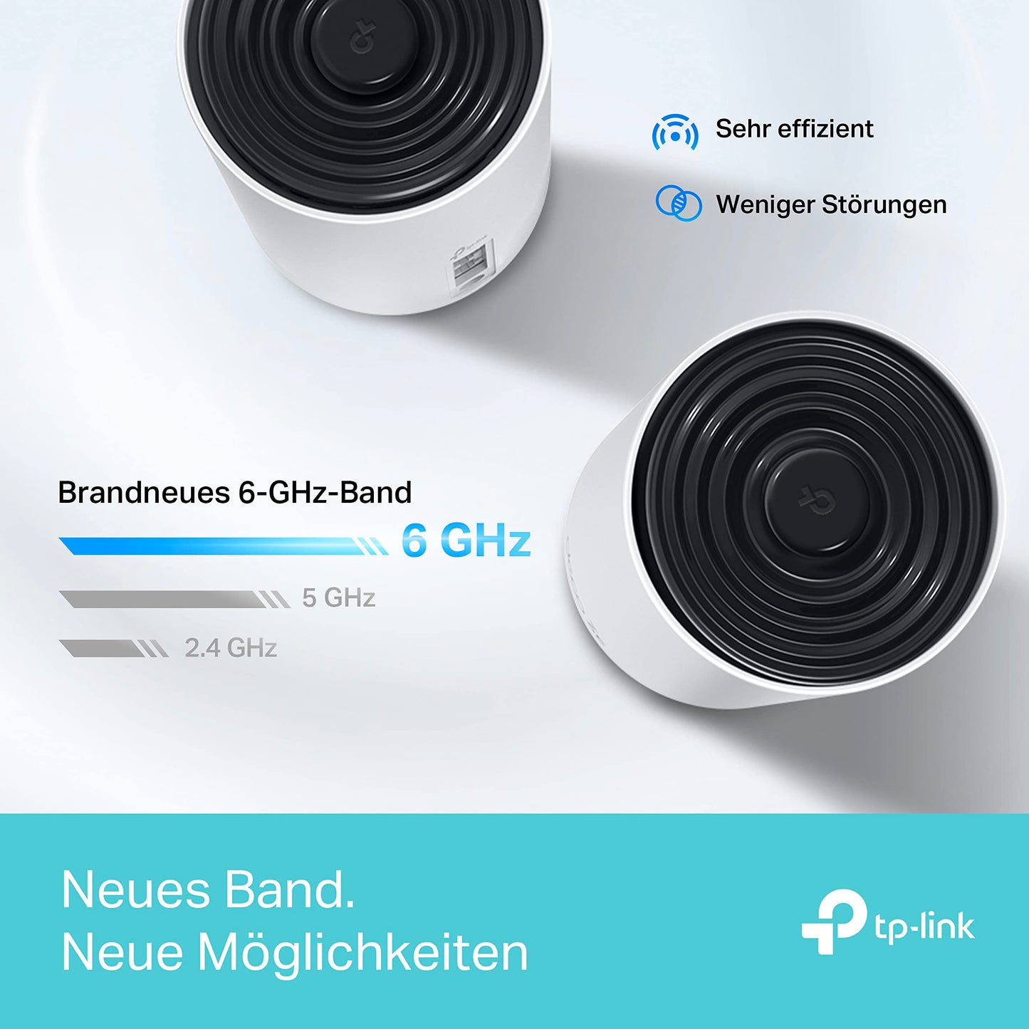 TP-Link Deco XE75 Wi-Fi 6E Mesh WLAN Set – 3er Pack, Tri-Band AXE5400, 3× Gigabit-Ports, WPA3, Kindersicherung
