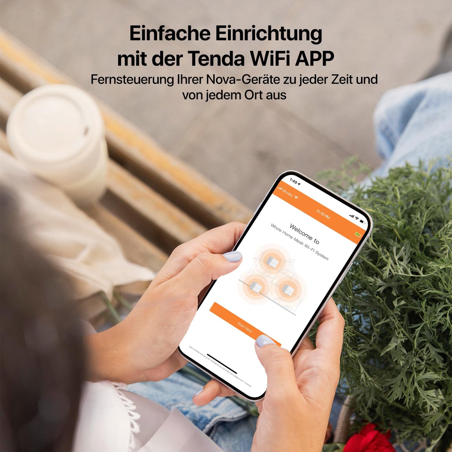 Tenda Nova MW6 Mesh WLAN Set – AC1200 Dual-Band, 3er-Pack, 6× Gigabit-Ports, App-Steuerung, WPA2