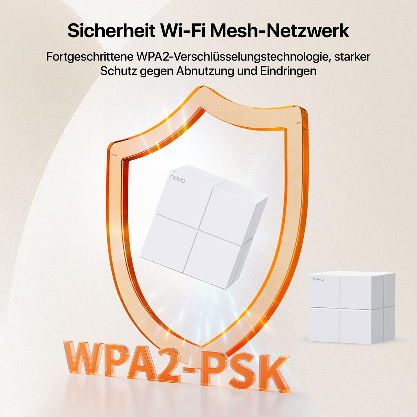Tenda Nova MW6 Mesh WLAN Set – AC1200 Dual-Band, 3er-Pack, 6× Gigabit-Ports, App-Steuerung, WPA2