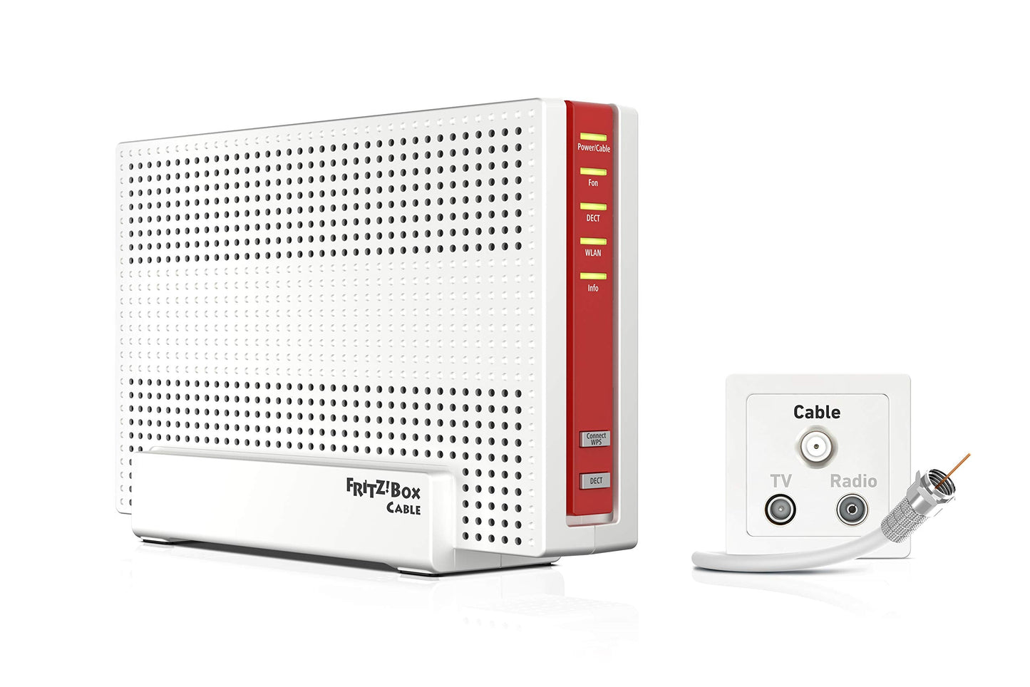 AVM FRITZ!Box 6591 Cable – WLAN AC+N Router mit DOCSIS 3.1, 1733 MBit/s (5 GHz) & 800 MBit/s (2,4 GHz), VoIP