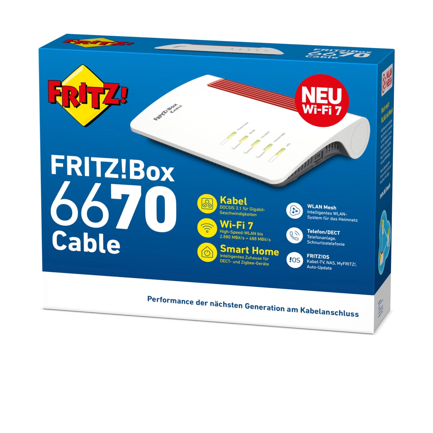 FRITZ!Box 6670 Cable – WiFi 7 Router mit DOCSIS 3.1, Zigbee Smart Home & 2,5-Gigabit-LAN