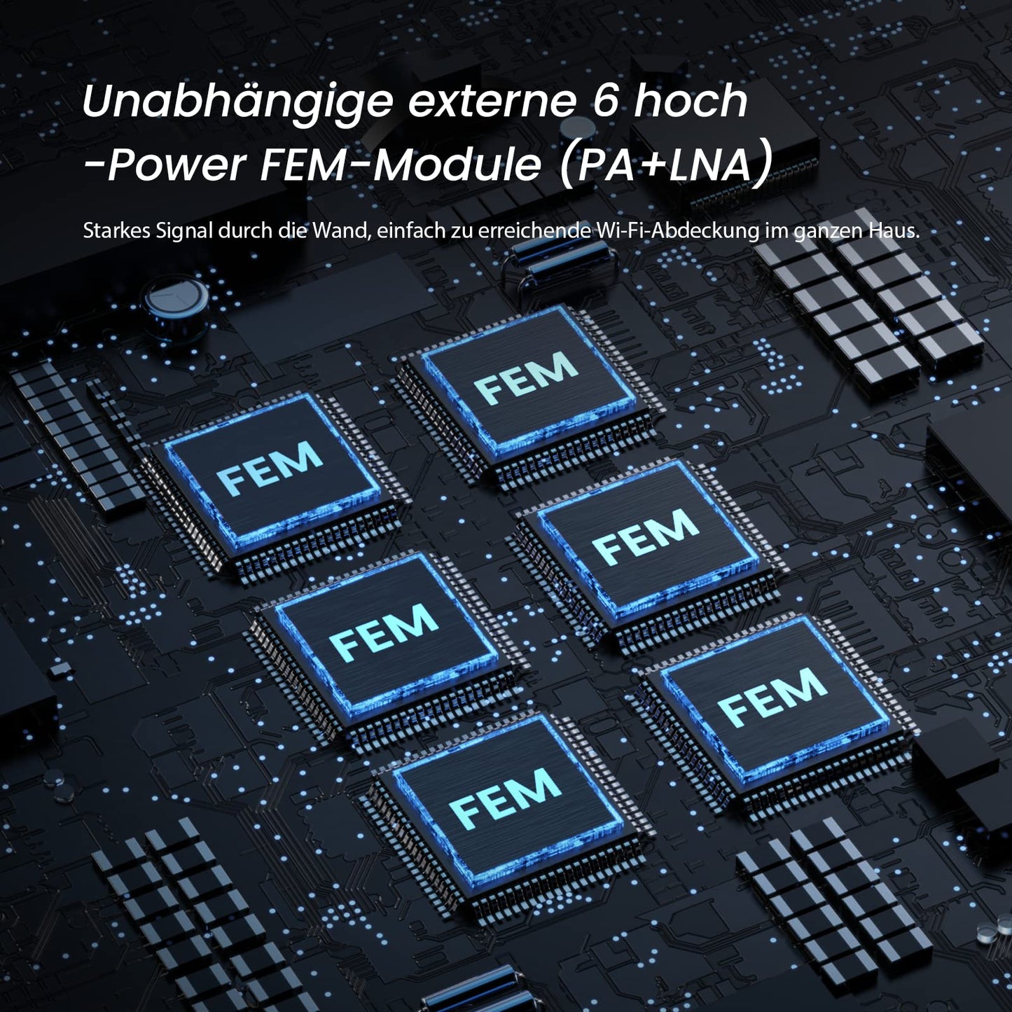 Tenda Nova MX15 Pro AX5400 Wi-Fi 6 Mesh WLAN System – 3er-Pack, Dualband, 9× Gigabit-Ports, Alexa-kompatibel